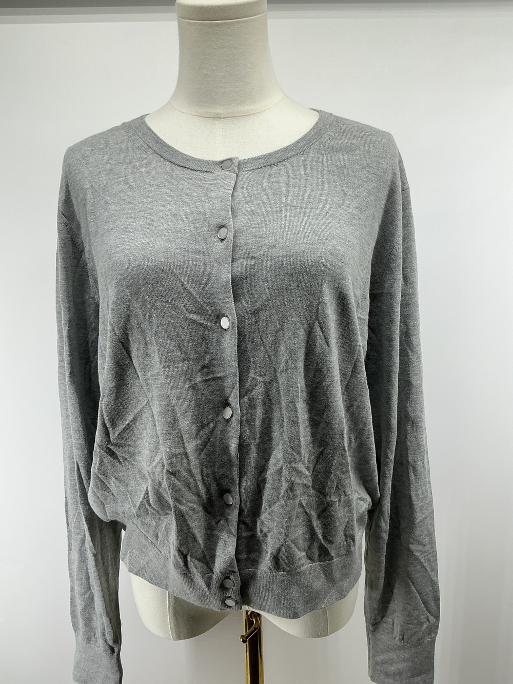 Lightweight Cotton Cashmere Crew Cardigan